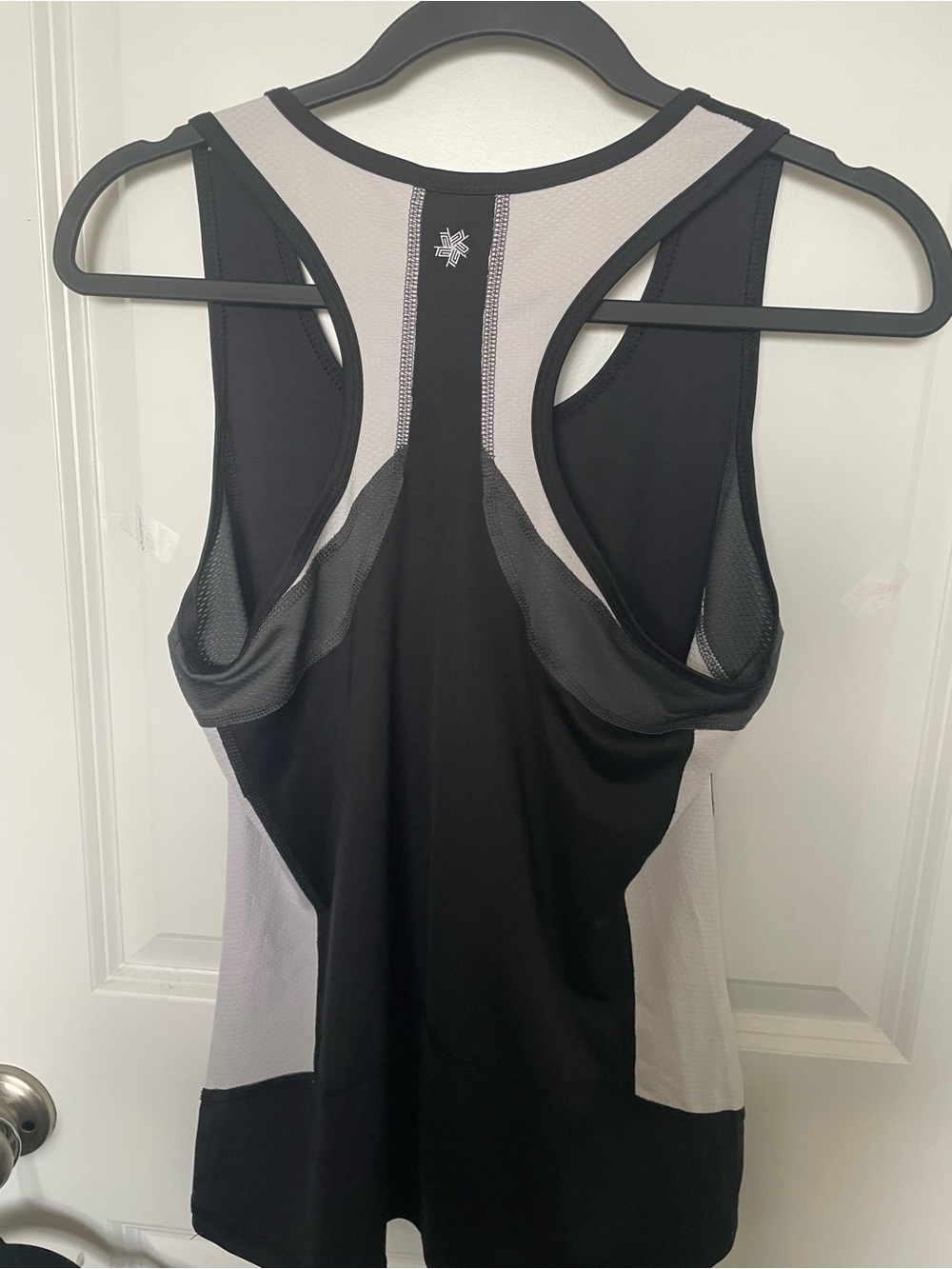 Black and Light Gray Racerback Athletic Tank